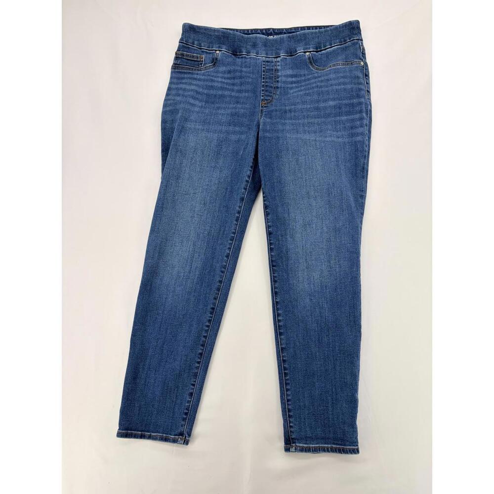 Chico's Pull On Jegging Ankle Stretch Denim Jeans Size 10R‎ Blue